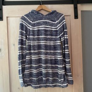 Tommy Bahama Navy and White Long Hooded Sweater